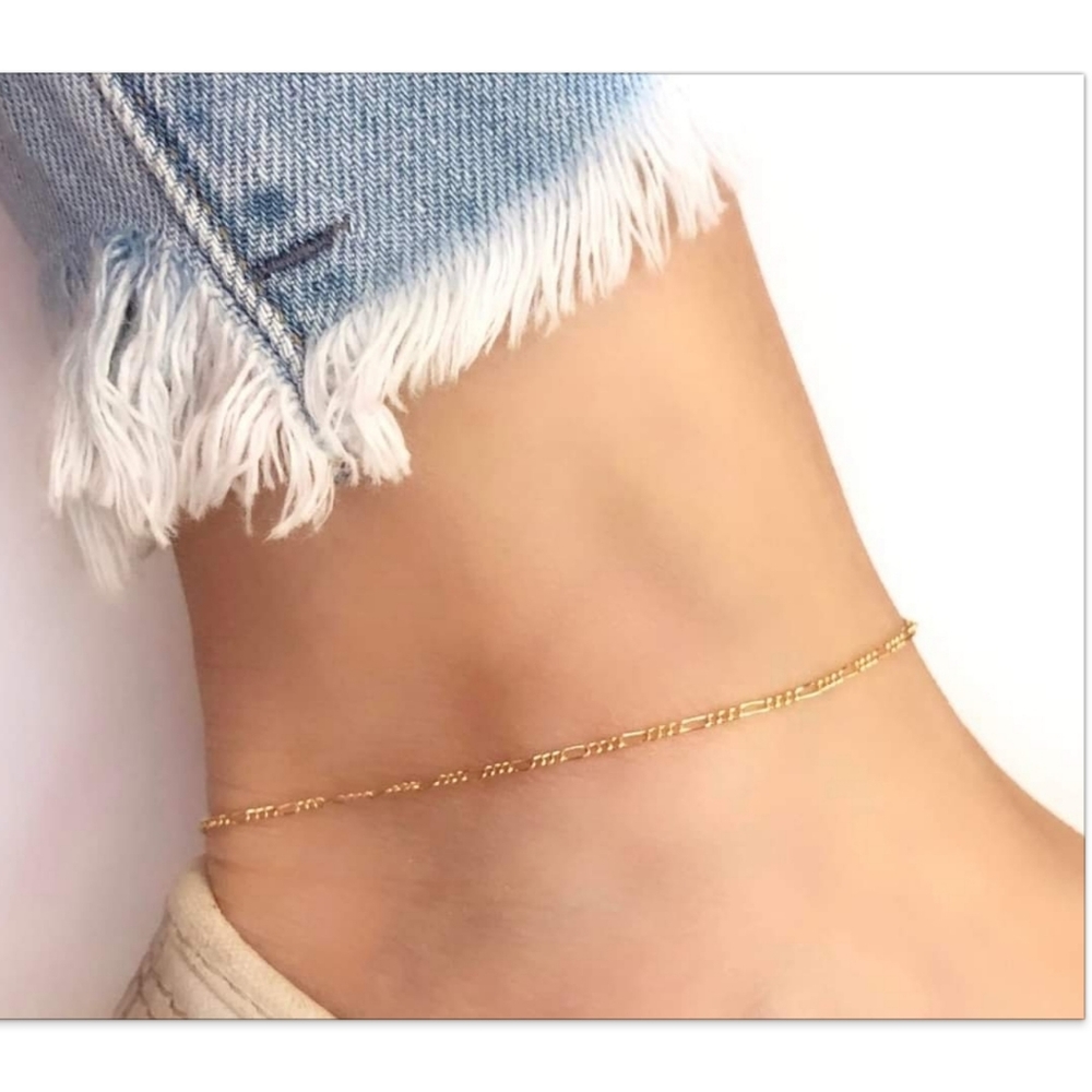 Authentic Real 18k Solid Yellow Gold 10" Anklet